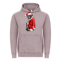 Vintage Zinc Chimpanzee With Santa Clothes Vintage Hoodie - LillyAllenDesigns