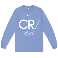 Colony Blue cr7 graphic Long Sleeve Tee - artisFamous