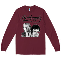 Burgundy air supply 9 Long Sleeve Tee - artisFamous