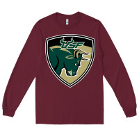 Burgundy south florida bulls Long Sleeve Tee - artisFamous