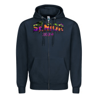 Navy senior 2024 halloween Zipper Hoodie - RanaPortraitStore