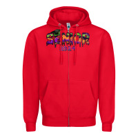 Red senior 2024 halloween Zipper Hoodie - RanaPortraitStore