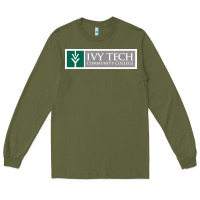 Army Green Ivy Tech Community College of Indiana Long Sleeve Tee - artisFamous