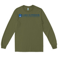 Army Green Lake Superior College (LSSU) Long Sleeve Tee - artisFamous