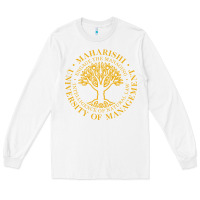 White Maharishi International College Long Sleeve Tee - artisFamous
