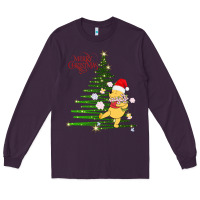 Plum Winnie The Pooh- Merry christmas Long Sleeve Tee - artisFamous