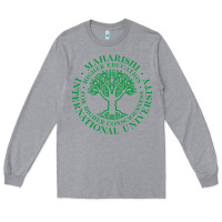 Heather Grey Maharishi International College Long Sleeve Tee - artisFamous