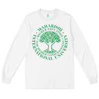 White Maharishi International College Long Sleeve Tee - artisFamous