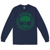 Navy Maharishi International College Long Sleeve Tee - artisFamous