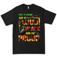 Black Say it now! say it loud! i'm black and i'm proud Premium Tee - FaDigitalArtStudio