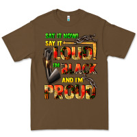 Cacao Say it now! say it loud! i'm black and i'm proud Premium Tee - FaDigitalArtStudio