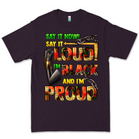 Plum Say it now! say it loud! i'm black and i'm proud Premium Tee - FaDigitalArtStudio