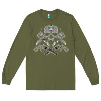 Army Green guns & roses 7 Long Sleeve Tee - artisFamous