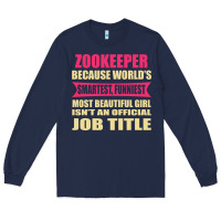 Navy zookeeper funniest isn't a jobtitle Long Sleeve Tee - artisFamous