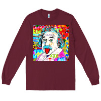 Burgundy POP ART RETRO Long Sleeve Tee - artisFamous