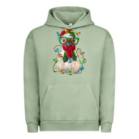 Pigment Oil Green christmas rooster Urban Hoodie - RanaPortraitStore