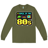 Army Green BACK TO THE 80S Long Sleeve Tee - artisFamous