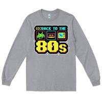 Heather Grey BACK TO THE 80S Long Sleeve Tee - artisFamous