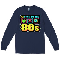 Navy BACK TO THE 80S Long Sleeve Tee - artisFamous