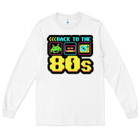 White BACK TO THE 80S Long Sleeve Tee - artisFamous