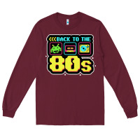 Burgundy BACK TO THE 80S Long Sleeve Tee - artisFamous