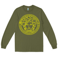 Army Green VINTAGE  Medusa Long Sleeve Tee - artisFamous