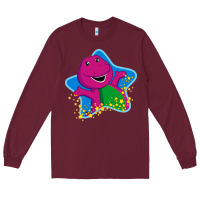 Burgundy barney 5 Long Sleeve Tee - artisFamous