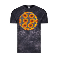 Cloud Black african fabric pattern round earrings 4 Vintage Tee - BundleAndBundleShop