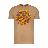 Vintage Camel african fabric pattern round earrings 4 Vintage Tee - BundleAndBundleShop