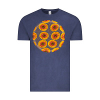 Vintage Denim african fabric pattern round earrings 4 Vintage Tee - BundleAndBundleShop