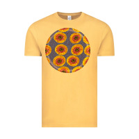Vintage Mustard african fabric pattern round earrings 4 Vintage Tee - BundleAndBundleShop