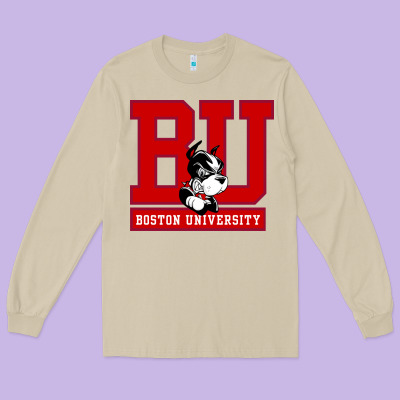 Boston University Terriers Long Sleeve Tee Designed By Artisfamous