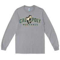 Heather Grey cal poly mustangs Long Sleeve Tee - artisFamous