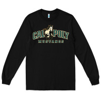Black cal poly mustangs Long Sleeve Tee - artisFamous