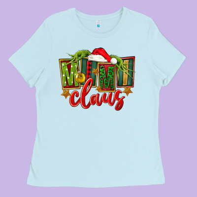 Christmas Mimi Claus Ladies Tee Designed By Fadigitalartstudio