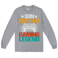 Heather Grey gaming gifts for teenage boys 8 12 year old christmas gamer Long Sleeve Tee - artisFamous