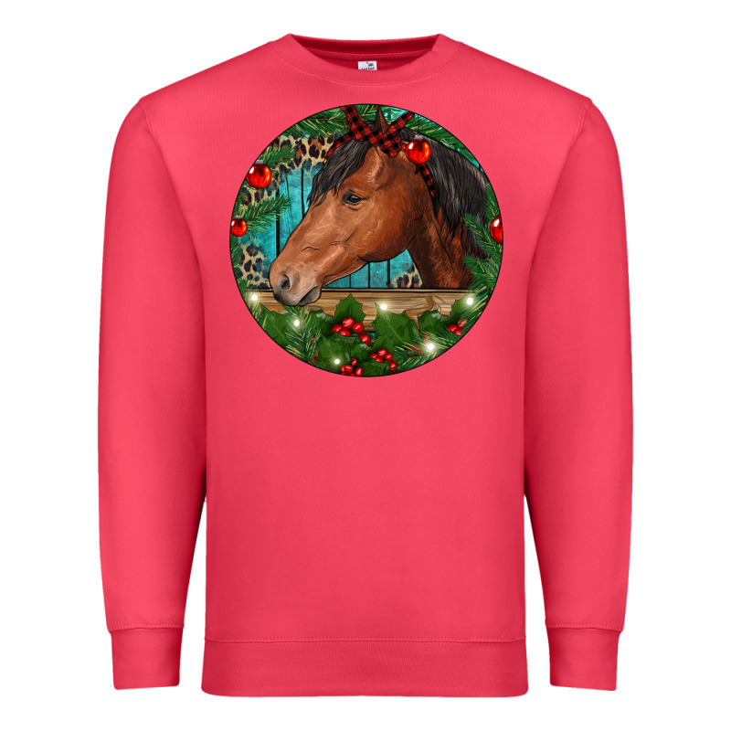 Western Horse Christmas Premium Sweatshirt by RanaPortraitStore | Teevron