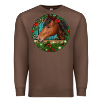 Chestnut Western Horse Christmas Premium Sweatshirt - RanaPortraitStore