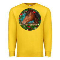 Lemon Western Horse Christmas Premium Sweatshirt - RanaPortraitStore