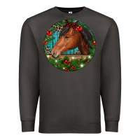 Smoke Western Horse Christmas Premium Sweatshirt - RanaPortraitStore