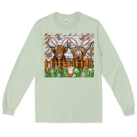 Matcha easter cow Long Sleeve Tee - CowhideDigitalArt