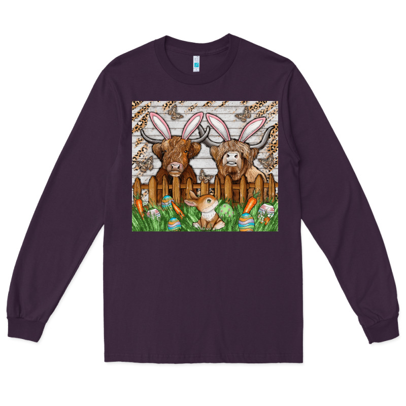Easter Cow Long Sleeve Tee by CowhideDigitalArt | Teevron