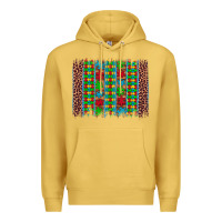 Antique Gold autism awareness leopard puzzle brush stroke Premium Hoodie - Artiststas