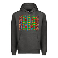 Charcoal Heather autism awareness leopard puzzle brush stroke Premium Hoodie - Artiststas
