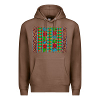 Chestnut autism awareness leopard puzzle brush stroke Premium Hoodie - Artiststas
