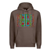 Coffee autism awareness leopard puzzle brush stroke Premium Hoodie - Artiststas
