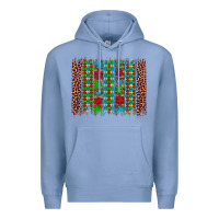 Colony Blue autism awareness leopard puzzle brush stroke Premium Hoodie - Artiststas