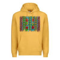Mustard autism awareness leopard puzzle brush stroke Premium Hoodie - Artiststas