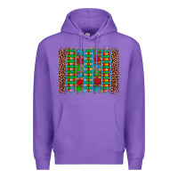 Purple autism awareness leopard puzzle brush stroke Premium Hoodie - Artiststas
