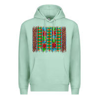 Seafoam autism awareness leopard puzzle brush stroke Premium Hoodie - Artiststas